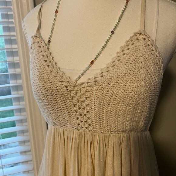 [S]Lulus Hippie Hippie Chic Cream Maxi Dress - Picture 6 of 10
